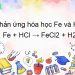 Phương trình hóa học Fe + HCl