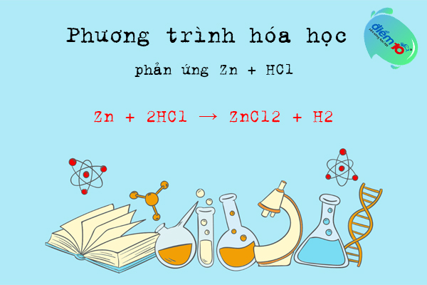 Phương trình hóa học phản ứng Zn + HCl