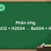 Phản ứng BaCl2 + H2SO4